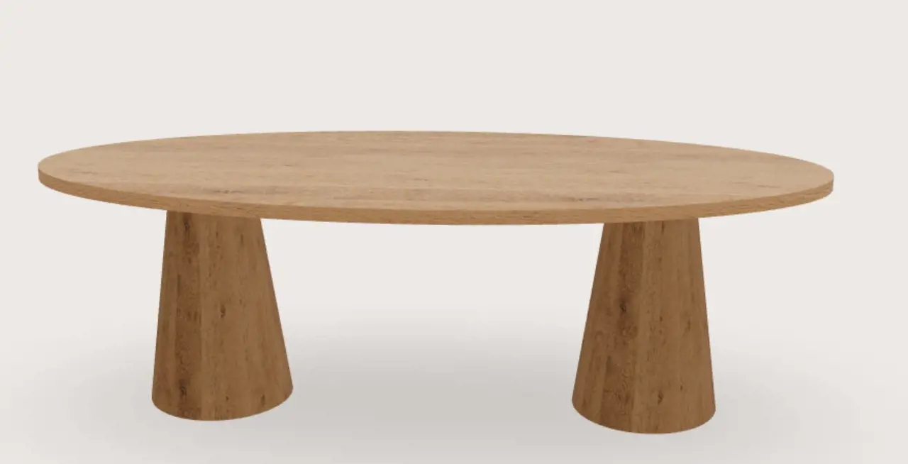 Conisch taps met ovaal blad