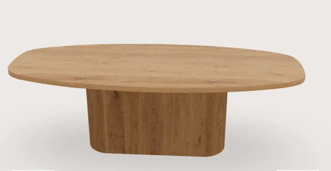 Breed recht met Deens ovaal blad