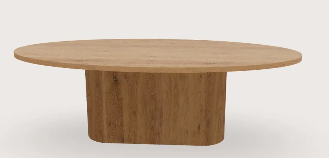 Breed recht met ovaal blad