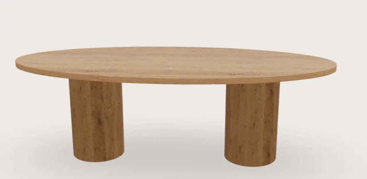 Ronde poot Ø 300mm met ovaal blad