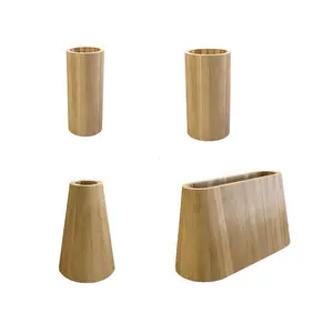 Houten tafelpoten, conisch, rond en recht, middenpoot